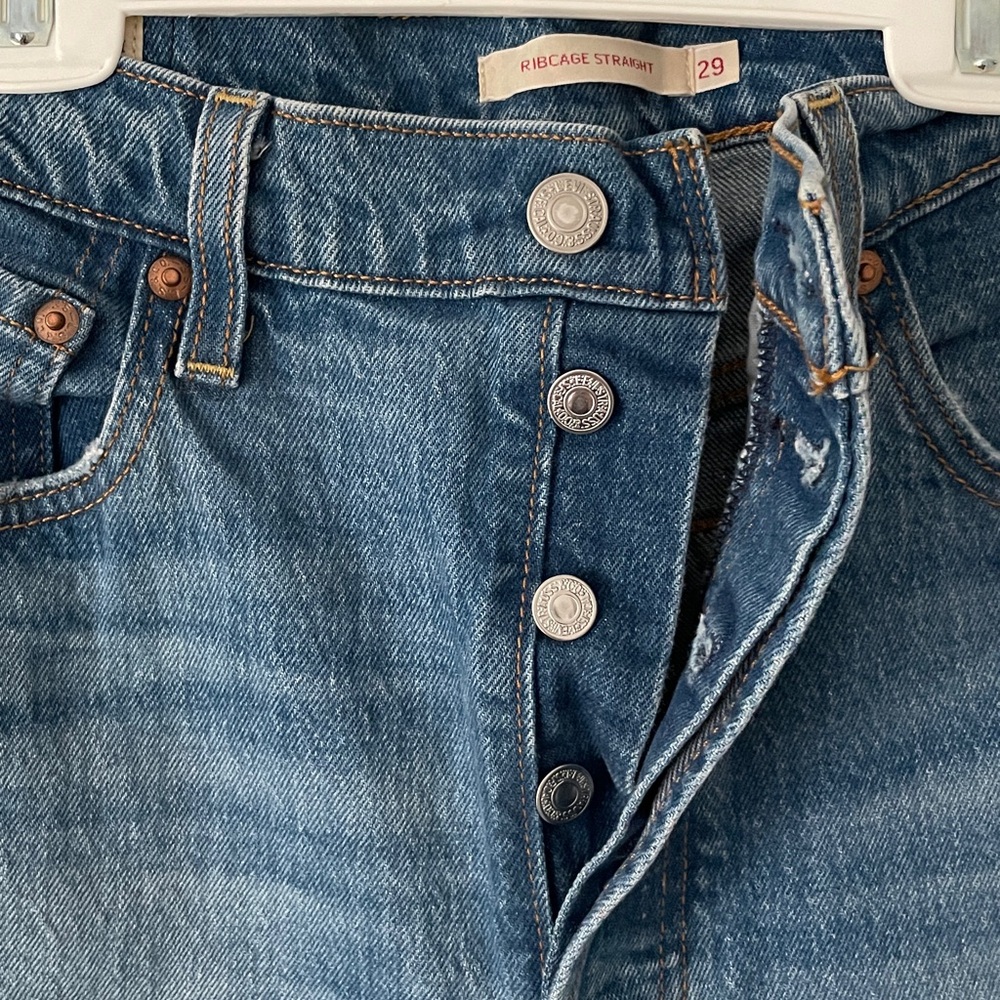 Levi's Denim Ribcage Straight - Picture 3 of 6